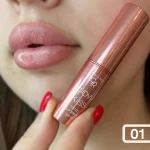 بالم لب جامد گلدن رز ,مدل Glow Kiss Tinted رنگ Vanilla Latte شماره 01 - تصویر 3